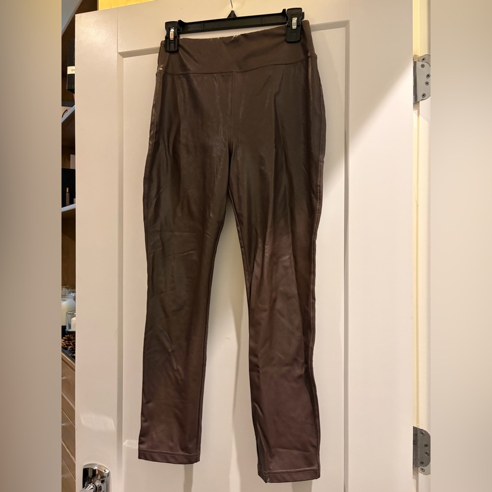 Tuckernuck Elegant Brown Women's Faux Leather Pants